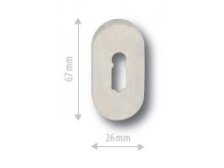 Rozeta oválná klíč 26 x 67 mm chrom CR (DOPRODEJ)